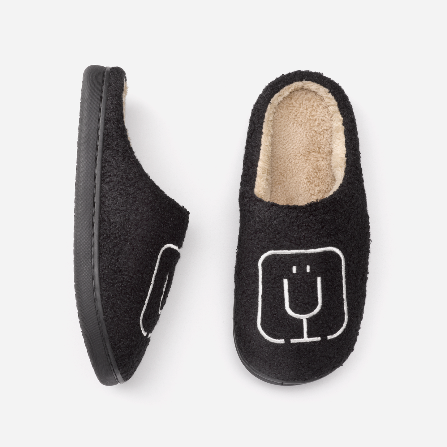 brumate-fuzzy-slippers-black-d4 apparel-slippers-above.png